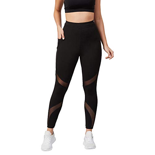 BLINKIN Mesh Yoga Gym and Active Sports Fitness Black Polyester